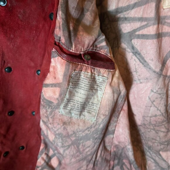 $1798 GIORGIO BRATO Red Leather Motorcycle Jacket in sz.52 (US M) - Picture 8 of 10